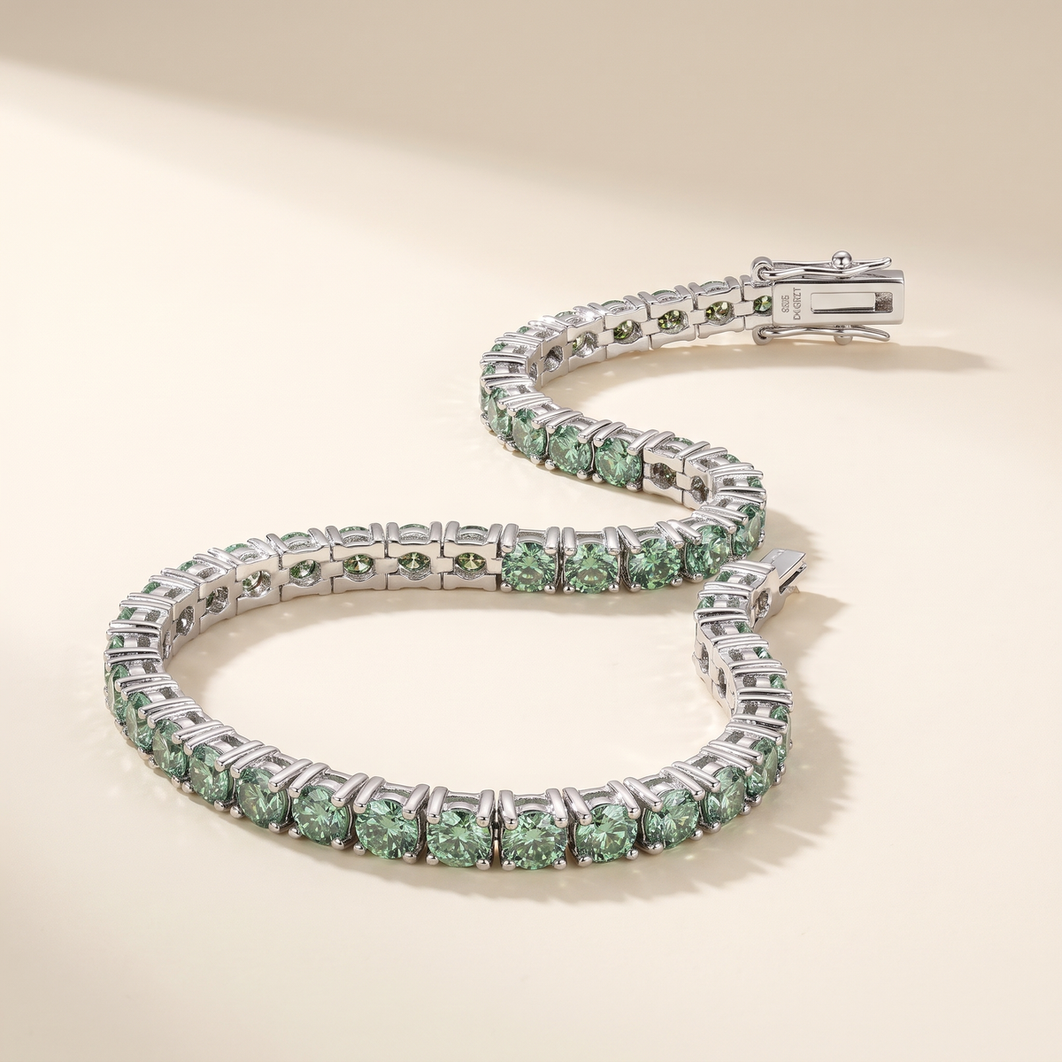 Absinthe Green Moissanite Tennis Bracelet