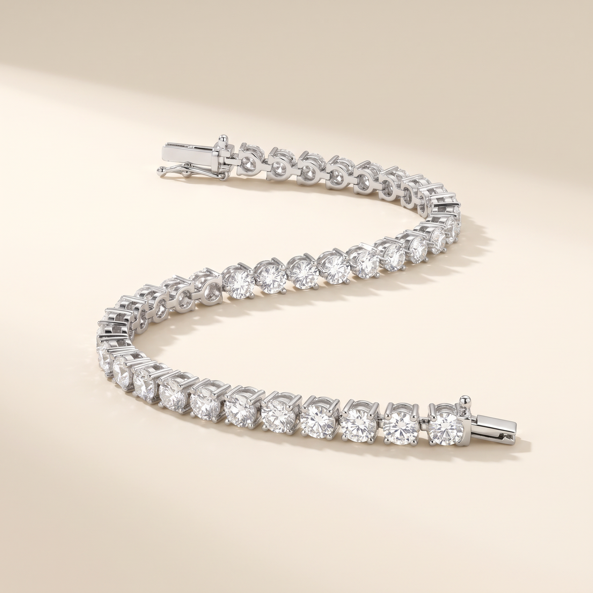 Alba 3-Prong Moissanite Tennis Bracelet