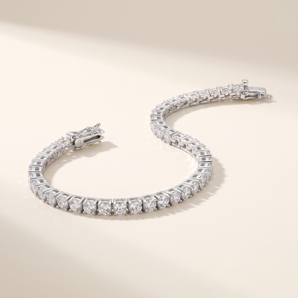Clara CZ Tennis Bracelet in White Gold