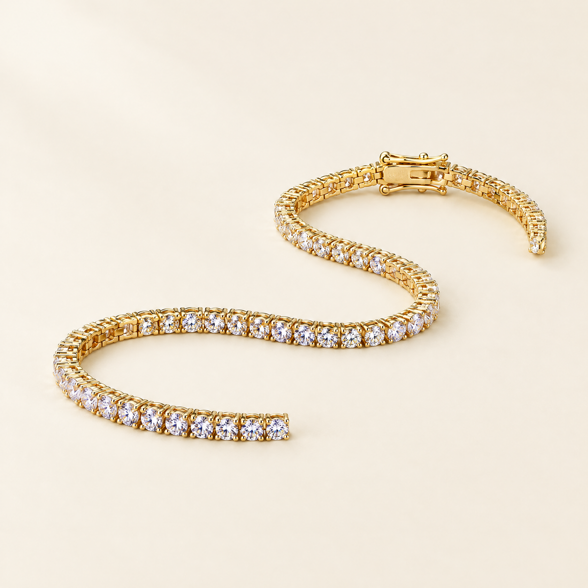 Clara CZ Tennis Bracelet in Yellow Gold