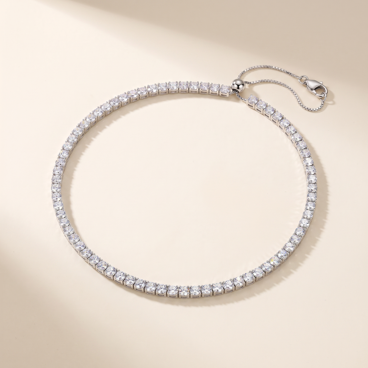 Colette Moissanite Tennis Choker in White Gold