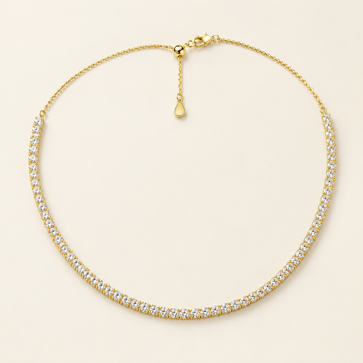 Colette Moissanite Tennis Choker in Yellow Gold