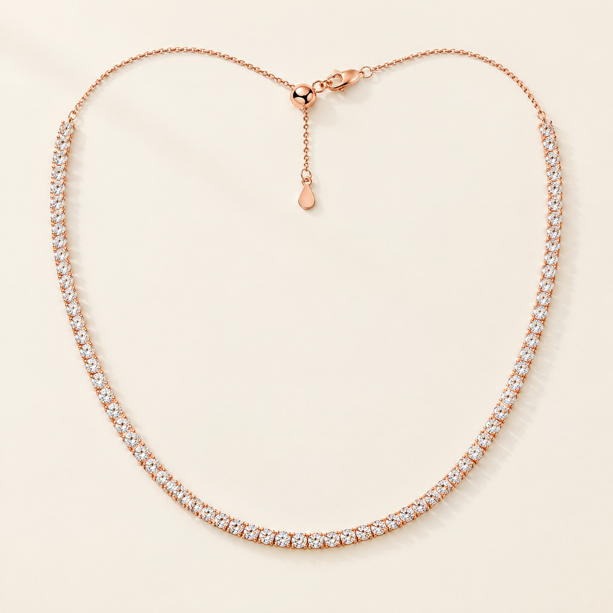 Colette Moissanite Tennis Choker in Rose Gold