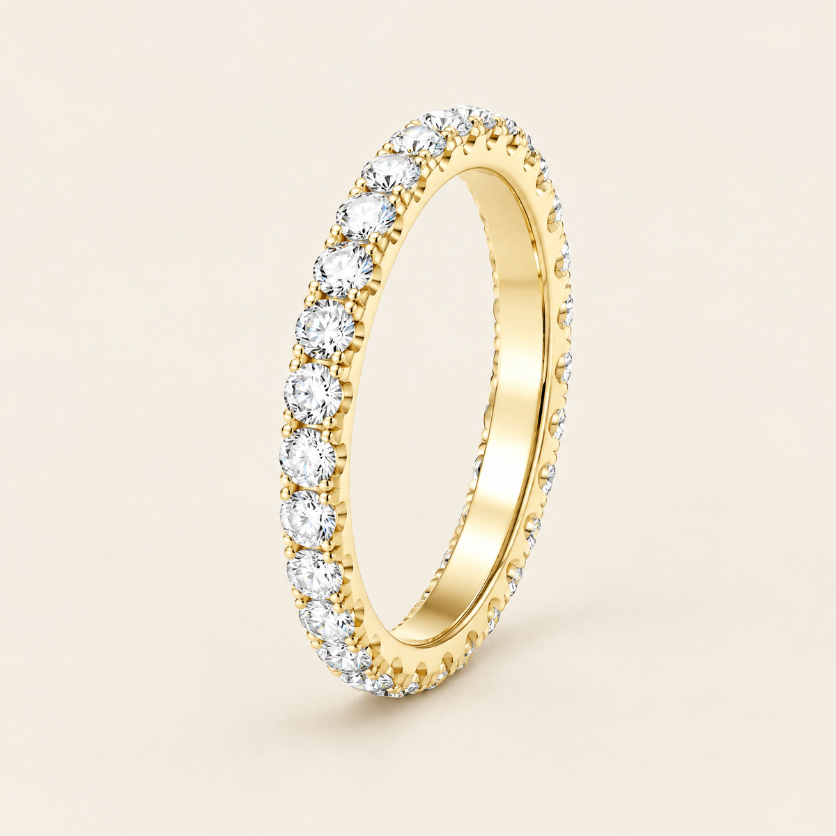 Éternelle Moissanite Full Eternity Band in Yellow Gold