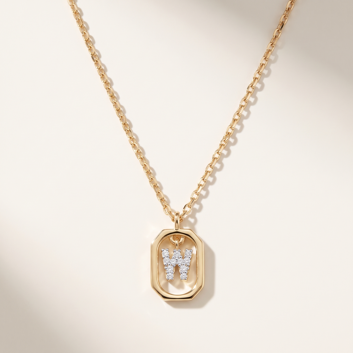 Lettre CZ Initial Necklace