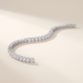 Lise Stretch Moissanite Tennis Bracelet in White Gold