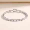 Lou Dainty Moissanite Tennis Bracelet in White Gold