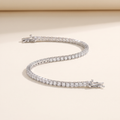 Lou Dainty Moissanite Tennis Bracelet in White Gold