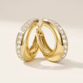 Margot Moissanite Chunky Hoops, 14K Gold Filled