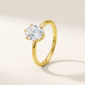 Olympe Oval Moissanite Engagement Ring in 14K Gold Filled over 925 Sterling Silver