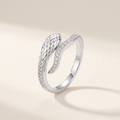 Ondine Moissanite Snake Band in White Gold
