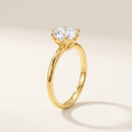 Sirius Moissanite Solitaire Ring, 14K Gold Filled