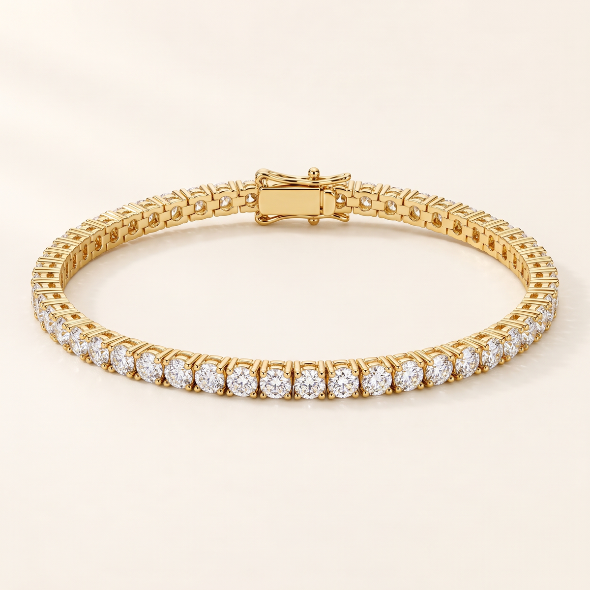 Solène Moissanite Tennis Bracelet in Yellow Gold