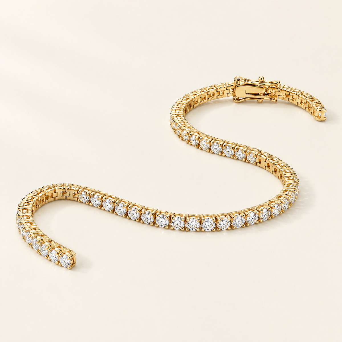Solène Moissanite Tennis Bracelet in Yellow Gold