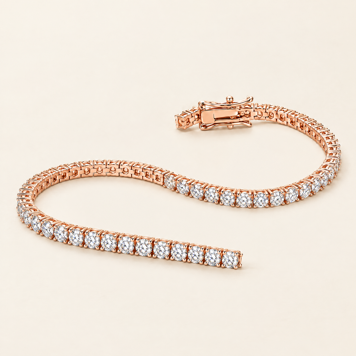 Solène Moissanite Tennis Bracelet in Rose Gold