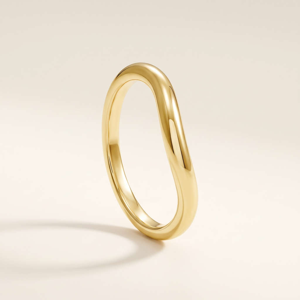 Vague 14K Gold Filled Wave Stacking Ring