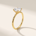Véga Moissanite Solitaire Ring, 14K Gold Filled