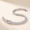 Victoire Statement Moissanite Tennis Bracelet in White Gold